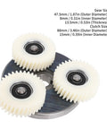 Planetary Motor Gear Clutch Kit With 36T Nylon Gears And 88mm Clutch For 500 To 750W Motors showing white nylon gears