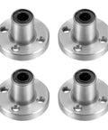 Rock Solid Linear Ball Bearings Lmf8uu Eight Millimeter Round Flange Bushings Featuring Dual Rubber Seals For Dang Smooth Shaft Glide In Hardcore Cnc Machines And Three D Printers Four Pack, chrome steel bushings.