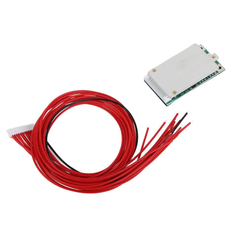 Beefy 13S 48V Lithium Battery Management Board With Smart Cell Balancing And No Sweat Short Circuit Breaker For E Bikes Scooters And Heavy Duty Power Tools Equipment, with cables.