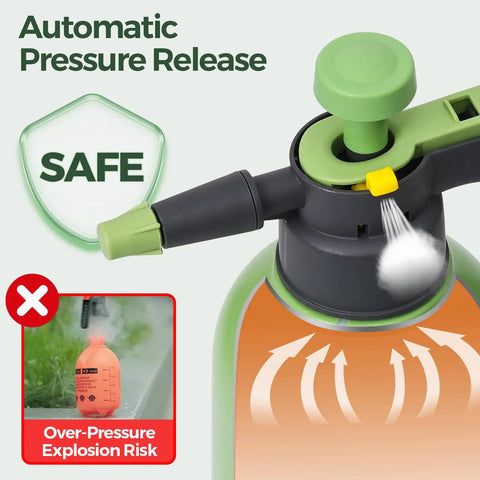 Half Gallon Hand Pump Sprayer For Home Garden Chores And Household Care With Easy Side Fill Port Built In Measuring Cup Adjustable Nozzle Refillable For Fertilizers Water And Cleaning Tasks automatic pressure release display