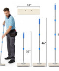 Stainless Steel Wire Scrub Brush With A 62 Inch Long Handle For Heavy Duty Cleaning Of Decks Concrete Patios Gardens And Garages Stiff Metal Bristles For Moss Removal Outdoor Surfaces Durable Rust Resistant Broom Tool displayed with a person.