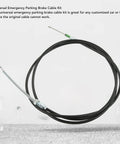 Universal Boss Grade Parking Brake Cable Kit With Reinforced Abs Plastic Handbrake Assembly showing a flexible cable for custom vehicles.
