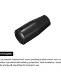 Pro Grade Machinist Favorite phenolic revolving handle grip for lathe and milling machines, smooth black finish, durable and insulating