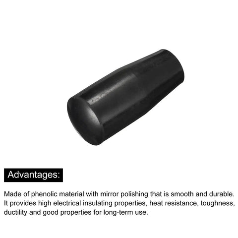 Pro Grade Machinist Favorite phenolic revolving handle grip for lathe and milling machines, smooth black finish, durable and insulating
