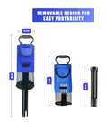 Golf Ball Retriever With Telescoping Handle Up To 29.5 Inches, Portable Shag Bag With Pocket, Blue Ball Collector Holds About 75 Balls