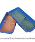 Blue and brown liners for 4 Inch Paint Tray With Liners Kit Includes 10 Disposable Liners And Roller Frame For Small Projects