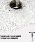 Bathtub Drain Plug Rotating Design Brass 2pcs with Flat Seal in water, showcasing its function and durable design.