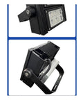 100W 300W LED Flood Light IP66 Waterproof Security Wall Light showing black aluminum housing and heatsink design.