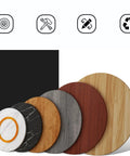 Various styles of the Wooden Lazy Susan Rotating Serving Tray For Dining Tables In Teak Wood, showing different finishes.