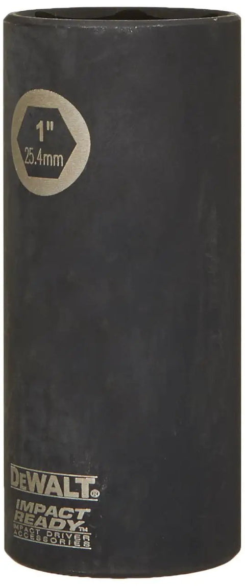 Impact Ready Deep Socket For 1/2-Inch Drive, 1-1/16-Inch, Recessed Corners, durable coating, large laser-etched markings