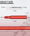 Total Game Changer Scale Model Scribing Tool With Razor Sharp Tungsten Steel Chisel And Premium Enamel Scribing Tapes For Gundam Builders showing detailed size measurements.