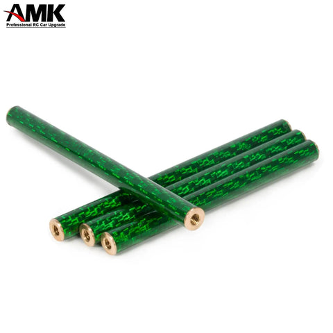 Green carbon fiber tubes for RC crawlers; not Six Piece 67mm Carbon Fiber Bumper Tube Link Rods For One Tenth RC Crawlers LCG Chassis Body Support Bars Beef Up DIY Cheater Rigs Upgrade For Axial SCX10 II Element Enduro TRX4 TRX6 Purple.