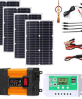 Off Grid Solar Power Kit With 4000W And 6000W Inverter, 12V 50A Charge Controller, 100W Waterproof Folding Solar Panels