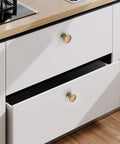 Champagne Bronze Cabinet Knobs 1.2 Inch Round Drawer Knobs 10 Pack With Screws For Kitchen Cabinets And Dresser Drawers