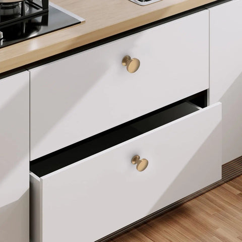 Champagne Bronze Cabinet Knobs 1.2 Inch Round Drawer Knobs 10 Pack With Screws For Kitchen Cabinets And Dresser Drawers