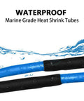 Heavy Duty Marine Grade Dual Wall Heat Shrink Tubing Roll 3:1 Adhesive Lined Wire Jacket Half Inch By Ten Feet Black in water