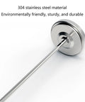 Close-up of 20 Inch Stainless Steel Soil Thermometer With Waterproof Stem For Compost Garden And Lawn Care display of probe and stem.