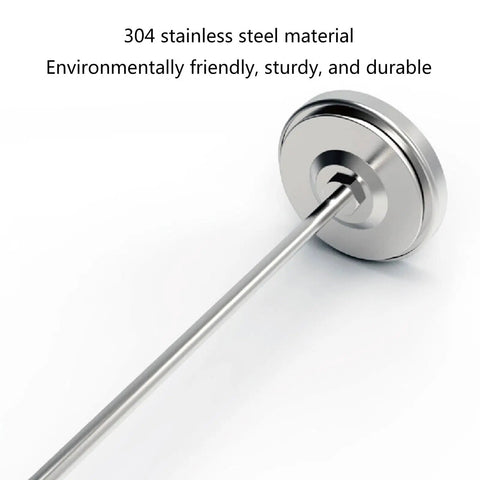 Close-up of 20 Inch Stainless Steel Soil Thermometer With Waterproof Stem For Compost Garden And Lawn Care display of probe and stem.