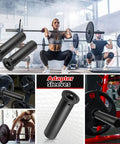 One Inch To Two Inch Olympic Weight Plate Post Adapter Sleeve For Barbell And Home Gym in use, gym scene