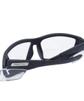 Rock Solid Safety Bifocal Glasses With Side Shields, black frames, 2.0 diopter clarity lenses, ergonomic fit for job site use.