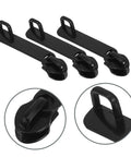 Black Zipper Replacement Kit For Luggage And Travel Bags No Fuss Easy Puller Repair Set With Slider TSA Approved Locks