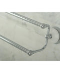 Victorian Dual Towel Bar 24 Inch Polished Chrome High Quality Brass Construction Wall Mount Bathroom Accessory For Traditional Decor