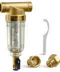 Whole House Spin Down Sediment Filter, No Hassle Reusable Pre Filter With Siliphos To Stop Scale And Corrosion, Easy Install
