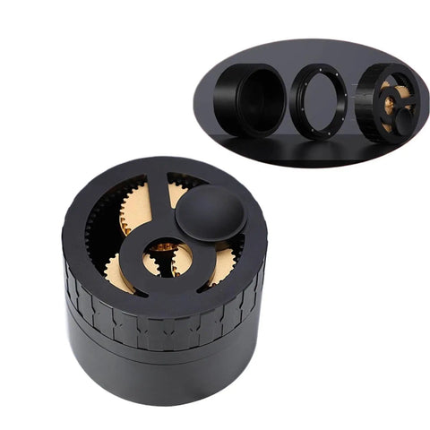 Straight Up Magnetic Coffee Dosing Ring Adjustable Portafilter Adapter With Precision Star Needle Spreader, black aluminum design.