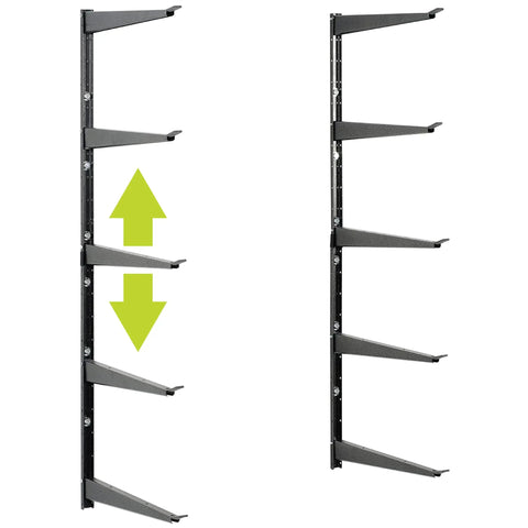 Heavy Duty Wall Mounted Storage Rack With Adjustable Arms Five Tier Steel Garage Shelving Unit Holds Up To Eight Hundred Pounds