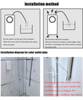 Water Leak Alarm Two Pack With 120 dB Loud Alarm For Home Kitchen Bathroom Overflow And Flood Detector Sensor Easy Peel And Stick Mount For Sink Tub Basement Or Garage High Sensitivity 24K Plating Detect Board, installation diagram
