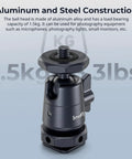 Two Pack Pro Grade Mini Ball Head With One Quarter Inch Screw And Removable Shoe Mount, 360 Degree Rotating Aluminum Tripod Head