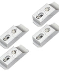 Four Piece Side Clamp Vise Aluminum Alloy Set With Ultra Low Profile Design For Compact Surface Machining On CNC Milling And Drill Press Equipment To Get Jobs Done Smoothly Without Any Hiccups display with detailed view of clamps.