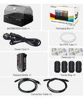 Klipper Rfid Filament Storage Box With Rgb Status Light For Automatic Spool Tracking And Dead Simple 3D Printing Workflow Compatible With Voron VZBot Killer Setup, includes device and accessories.