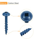 No 8 x 1 Inch Pocket Hole Screws, 250 Pack, Square Drive Self-Tapping Wood Screws With Blue Coating, Carbon Steel, Woodworking