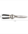 Pro Grade Forged Grass Shears For Precise Edging And Thick Sod Spring Action Opens Blades After Each Cut, 5-inch blades, top view