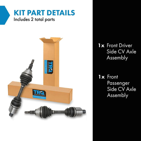 Front Driver And Passenger Side CV Axle Assembly Two Piece Set For 4x4 Ram 1500 2012-2018 And 2019-2021 Classic 4WD Models