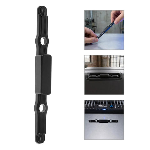 Solid Luggage Handle Button Replacement for Telescopic Pull Rods, black polymer part for suitcase repairs, universal fit.