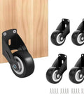 Two Inch Gate Support Rollers Anti Sag Door Bottom Casters Carbon Steel Mount Kit For Wood Fence Panels built like a tank.