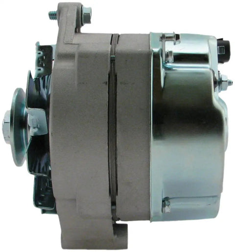 Side view of Heavy Duty 63 Amp 12 Volt Marine Alternator With Self Excited 10SI Style SAEJ1171 Certified Drop In Replacement.