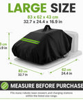 Heavy Duty Robot Lawn Mower Cover Built For Outdoor Garage Storage No Sweat Weatherproof Dock Shelter, large size 83x62x43 cm.