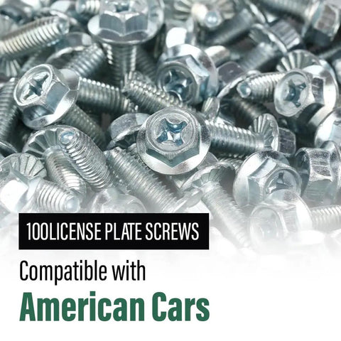 License Plate Screws For American Cars Rock Solid Size Fourteen By Three Quarters Inch With Hex Phillips Flat Slotted Combo Head