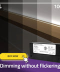24V 96W Dimmable LED Driver With Smooth Flicker Free Dimming For Triac 0 To 10V Phase Cut And 10V PWM Works With Lutron And Leviton Dimmers UL Listed Class 2 100 277V AC 4A DC demonstrating dimming range