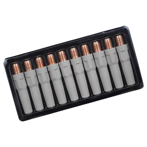 10Pcs Welding Torch Tips Set Pro Grade Copper Tips 0.8/1.0/1.2mm M6x40mm High Conductivity Nozzles for Auto Repair