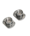 Built Tough M12 Weld Nuts With Tab Base 10 Pack Carbon Steel Machine Screws showing two tab base weld nuts with UNC threads.