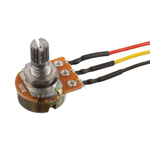 10K Ohm Rotary Potentiometer With Knurled Shaft Three Terminals Linear Taper XH2.54-3 Pin Connector Cable Pack Of 2 Carbon Film