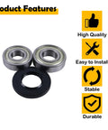 Heavy Duty Washer Tub Seal And Bearing Kit Compatible With Samsung Machines Replaces Dc62-00156A Dc97-16151B Dc97-14604D showing twin precision bearings and oil seal.
