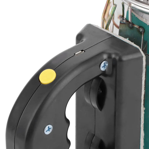 Close-up of the handle on Heavy Duty Stainless Steel Electric Beekeeping Smoker With Heat Shield For Hive Gear