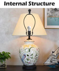 Solid Build Black 10 Inch Lamp Shade Harp Holders 2 Pack Heavy Duty Metal Table And Floor Fixture Adapters With A Slick Electroplated Finish That Gives Your Home Decor A Sharp Fresh Vibe Today showing internal structure of a lamp with shade.