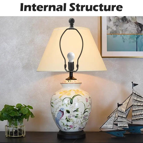 Solid Build Black 10 Inch Lamp Shade Harp Holders 2 Pack Heavy Duty Metal Table And Floor Fixture Adapters With A Slick Electroplated Finish That Gives Your Home Decor A Sharp Fresh Vibe Today showing internal structure of a lamp with shade.