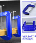 4 Inch Thickened Metal C Clamp With Quick Release For DIYers And Home Improvement Projects Heavy Duty G Clamp Workholding Tool